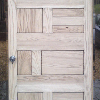 Oak contemporary front door